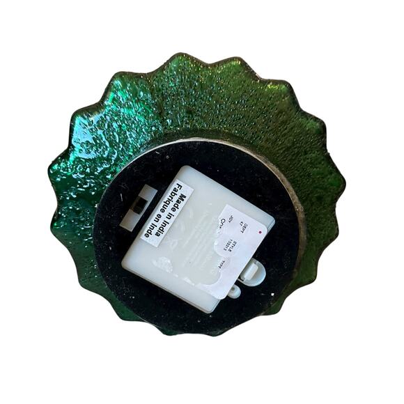 Illuminated Glass Christmas Tree 14.5in Iridescent GREEN Chic Holiday Decor New - Picture 8 of 15